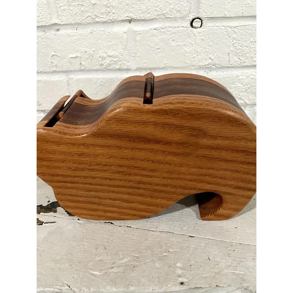 Handcrafted Bandsaw Wooden Puzzle Box Hidden Compartment Jewelry Keepsake Box